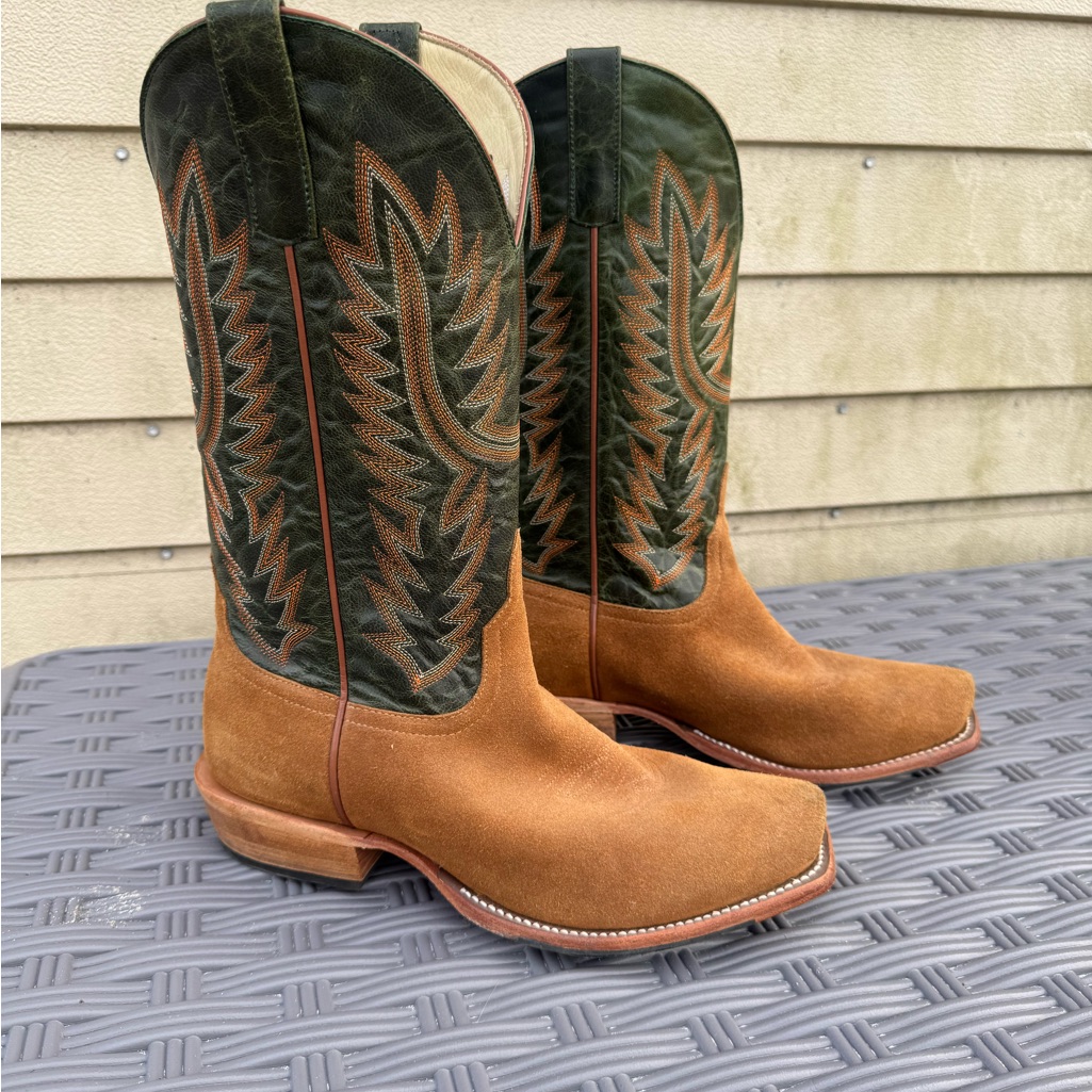 Brand New Horse Power Top Hand Camel Suede Emerald Explosion Men's Boot Sz 9.5ee